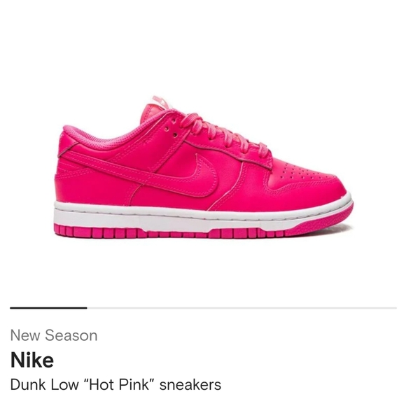 Nike Dunk Low “Hot Pink” sneakers Womens Size 7.5